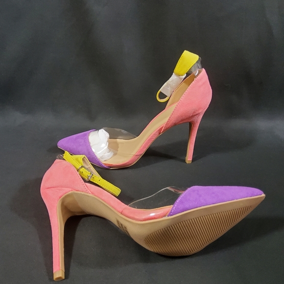 🆕Wild Diva💕 Unique Tri-Color Blocked Heel Sz. 8 - Picture 10 of 11